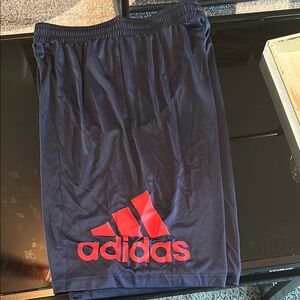 Adidas Men's Athletic Shorts in Navy with Red Accents